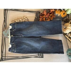 White House Black Market Women's Dark Wash Denim Jeans Size 8